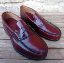 BASS WEEJUNS  ~ PENNY LOAFERS ~ WEINROT ~ GRÖSSE  7,5 D ~ NEU ~ ROCKABILLY !!!
