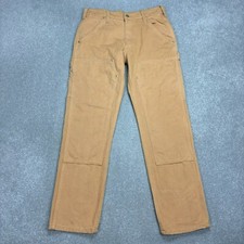 Carhartt Hose Erwachsene 32 x 30 hellbraun Doppelknie Arbeitskleidung Zimmerm...