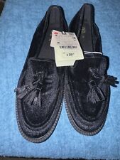 ZARA Unisex  Slipper Mokassin Loafer Ballerina Gr. 36 /37 SAMT VELVET Schwarz