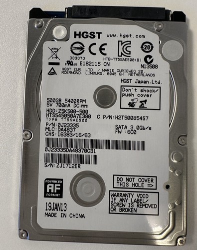 Hgst 500gb sata - hgst,