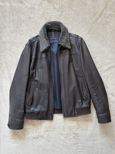 Tommy hilfiger lederjacke mit - tommy,
