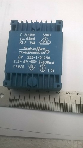 Blocktrafo schaffer 2x6 v - ,,