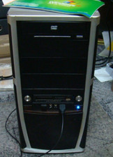 Alter PC Retro Computer Vintage Rechner Card Reader Writer Combo DVD Power