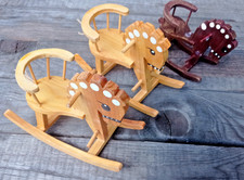 Deko Holz Schaukelpferde Sammler Puppen Echtholz Selten dekorativ Vintage 70er