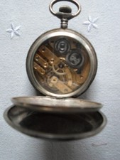 Antike Jagd-Taschenuhr – funktionsfähig -Sichtbarer Hub