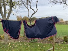 Regenausreitdecke 135cm mit Fleecefutter mit separatem Halsteil