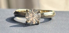Solitär 1.32ct.tw Natürlicher Diamant 14 Karat Gelbgold 585