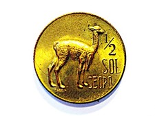 Peru  1/2 Sol  1967  "Lama"