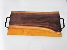 Schneidebrett  Holzscheibe Holzbrett Walnuss Epoxid Servierbrett