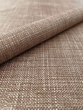 PVC Tischdecke Leinenoptik BRAUN Meterware Wachstuch Eckig Breite&Länge wählbar