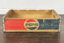 VINTAGE USA PEPSI COLA GETRÄNKEKISTE 1970´s HOLZKISTE ANTIK GEWÜRZREGAL INDUSTRI