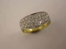 feiner Brillant Ring massiv Gold 750 18Kt