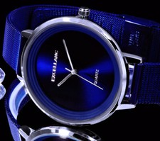 Excellanc Damen Mesh Armband Frauen Uhr Blau Silber Farben M-22