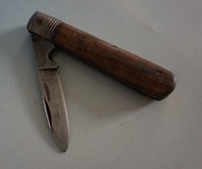 Altes Klappmesser Taschenmesser Messer für Gärtner Fischer Holzgriff  (F23-471)