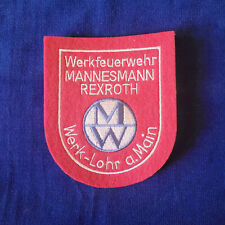 Werkfeuerwehr Aufnäher Feuerwehr Mannesmann Rexroth Patch Werksfeuerwehr