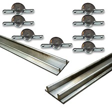 Möbel Schiebetür Doppelschiene Bodenschiene Laufrolle Möbelbau bis 2,9 m