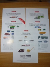 Wiking Neuheiten 2023-12 oh. 1:32, 2019-04, 2017-10, 2011-02,08 Prospekte, 5 St.