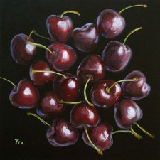 Kirsche Bild Gemälde auf