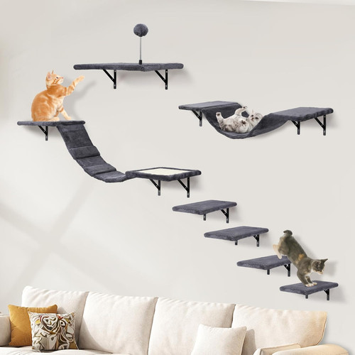 Katzen kletterwand 7er set - katzen,