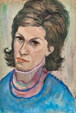 Junge Frau, Gouache auf