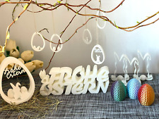 Oster Deko -zur Auswahl- Frohe Ostern Schrift Eier Hase Anhänger