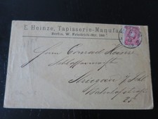 BU 31.12.1888 ab Tapisserie-Manufaktur Berlin nach Striegau Strzegom Schlesien