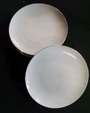 6x Goldrand Kuchenteller 19,5 cm Beige - Elfenbein