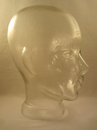 Glaskopf glas büste head girl - glaskopf,