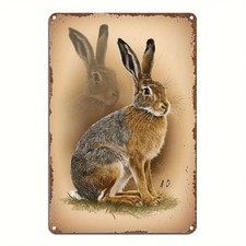 Blechschild kaninchen hase - blechschild,