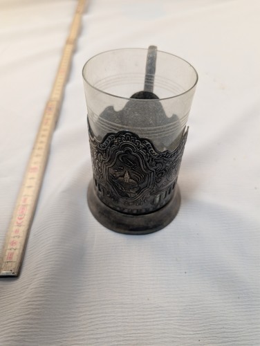Russisches teeglas mit - russisches,