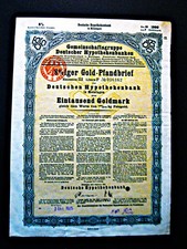 Meiningen  1.000 Goldmark  1924  Gold - Pfandbrief  Deutsche Hypothekenbank