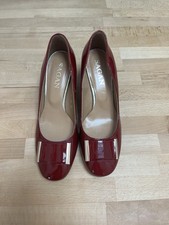 Damen Pumps Schuhe Party Lackleder mit gold von SAGAN in Gr. 38 - 5 - wie neu!