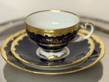 Edle Weimar Porzellan Tee-Trio