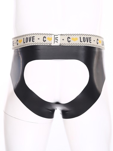Herren leder latexslip - de,