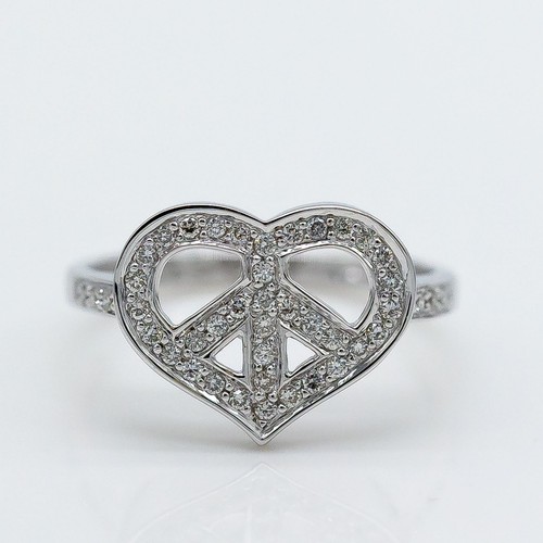 Herz peace ring 750 18k - herz,