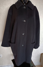 Bogner Mantel Jacke Schwarz Größe 46 US 16 80% Schurwolle 20% Angora L.90 cm 