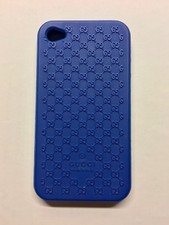 Gucci iPhone 4 / 4S Silikon Cover Blau (sehr guter Zustand)