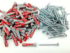 ✅ Fischer DUOPOWER DÜBEL + SCHRAUBEN + BIT, 5  6  8  10  12  14mm KURZ und LANG✅