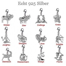 ❤️ CHARM ANHÄNGER ECHT SILBER 925 STERNZEICHEN CHARMS FÜR BETTEL ARMBAND KETTE