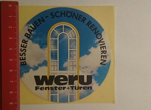 Aufkleber sticker weru - aufkleber/sticker:,