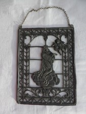 Zinnrelief auf Glas Zinn