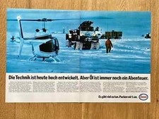 Esso Erdöl Bell Jetranger Helikopter Original 1977 Vintage Advert Werbung