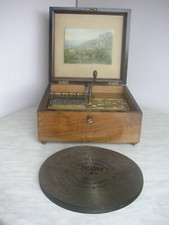 Spieluhr Spieldose Kalliope 10 Platten 33,6cm antique music box 10 discs 13 1/4"