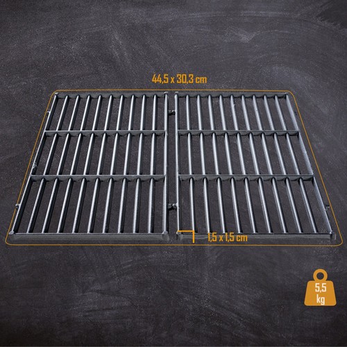 Grillrost set aus gusseisen - set,