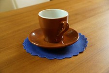 Halbleinen Dunkelblau Glasuntersetzer rund 18cm Gastronomie Tischwäsche OVP 28