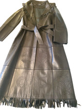 Luxus + Neu - LAUREL by ESCADA Handschuhweicher Lammnappa-Ledermantel 40