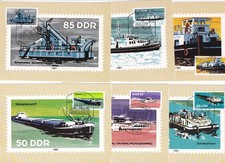 DDR - 6 Maximumkarten "Binnenschiffe der DDR" 1981