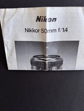 #A1134-Nikon Nikkor 1,4/50mm Bedienungsanleitung  Anleitung