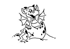 Schablone " lustiger drache