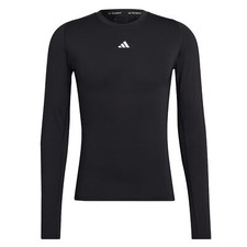 adidas TechFit Shirt Sportshirt Laufshirt Trainingsshirt langarm Herren schwarz